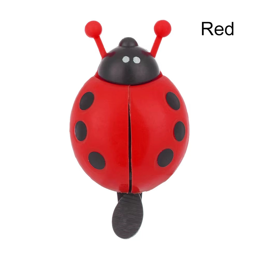 Children's Ladybug Bicycle Bell - Cute Handlebar Safety Horn for Boys and Girls - Durable Plastic Cycling Accessory