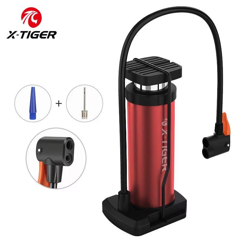X-TIGER High-Pressure Portable Bicycle Foot Pump - Lightweight Aluminum Alloy Tire Inflator for Mountain Bike Accessories