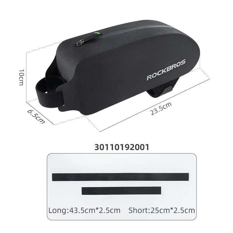 Large Capacity Waterproof Hard Shell Bicycle Frame Bag for MTB and Road Bikes