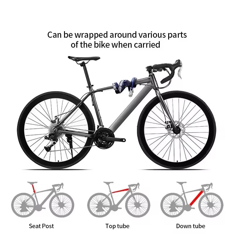 Heavy-Duty Waterproof Metal Bicycle and Motorcycle Chain Lock with Key - Anti-Theft Security Solution