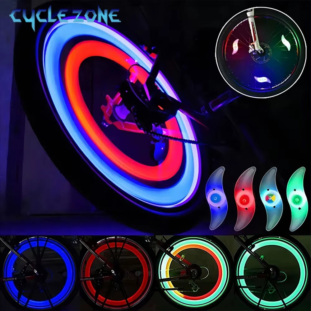 LED Bike Wheel Spoke Lights - 3 Mode Tire Flash Lamps for Enhanced Safety - Easy Installation MTB Bicycle Accessories