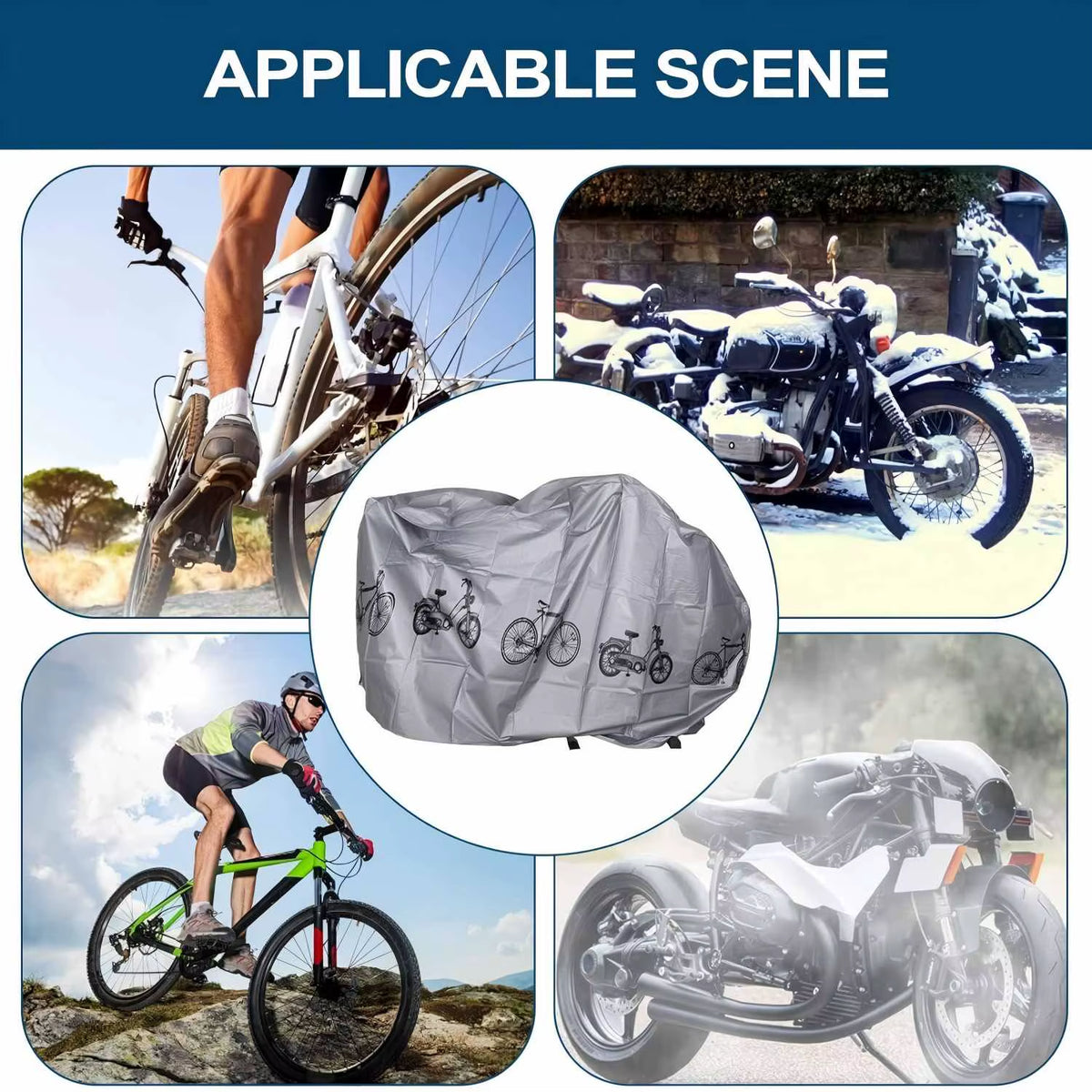 Waterproof Bicycle Cover with Sun Protection and Rain Resistance for Electric Vehicles