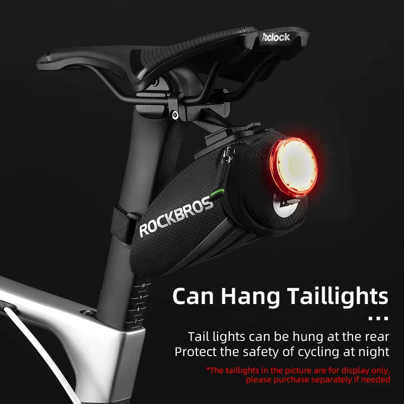 Portable Reflective Saddle Bag for MTB and Road Bikes - Nylon Tail Seatpost Bicycle Panniers and Accessories