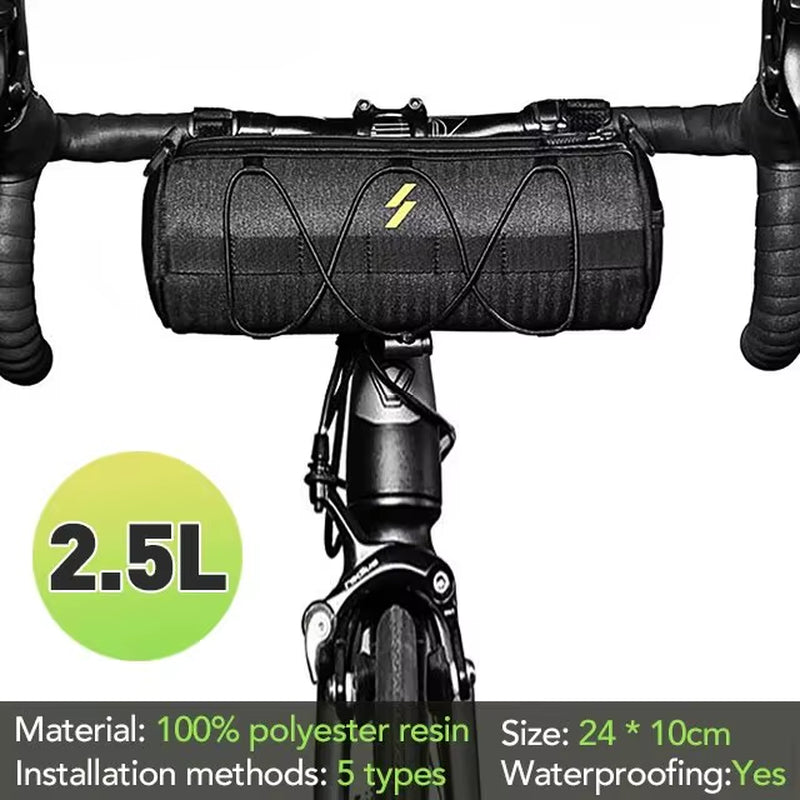 Multifunctional Handlebar Bag for Bicycles - Portable Frame Pannier and Shoulder Bag Accessory