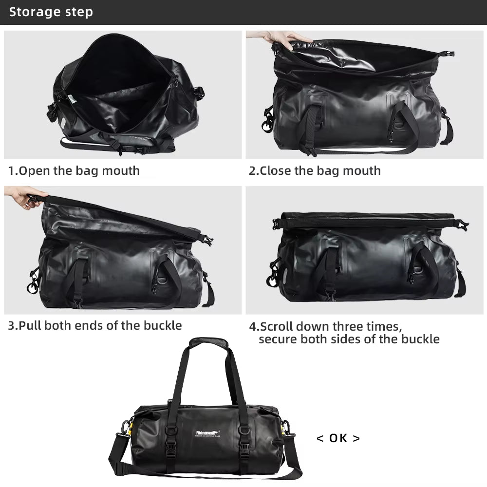 20L Waterproof Bicycle Pannier Bag - Versatile Rear Saddlebag and Shoulder Bag for Bikepacking and Gym Use
