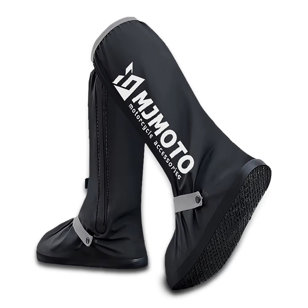 Unisex Waterproof Motorcycle Boot Covers for Rainy Conditions - Non-Slip Cycling Shoe Protection