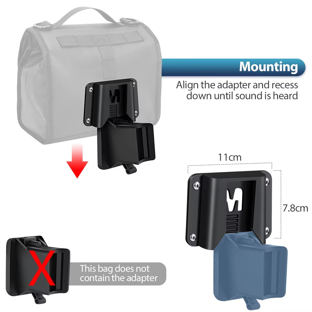 Insulated Waterproof Front Bag for Brompton Bicycles - Quick Release, 4-7L Capacity