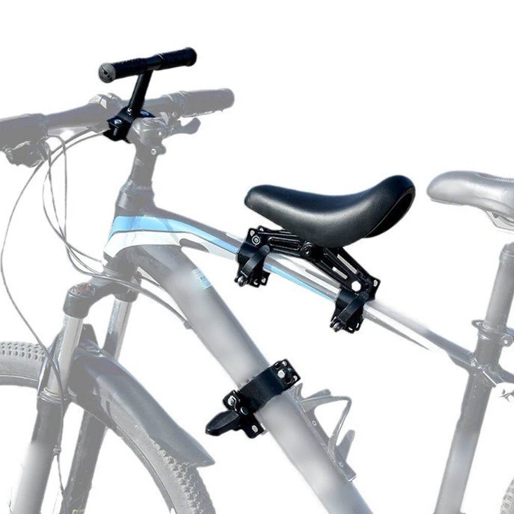 Front-Mounted Bicycle Seats with Handlebars and Foot Pedals for Children