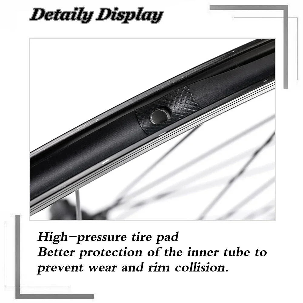 700C Aluminum Alloy Road Bike Wheelset with V-Brake, 9x100mm Front and 10x130mm Rear Compatibility