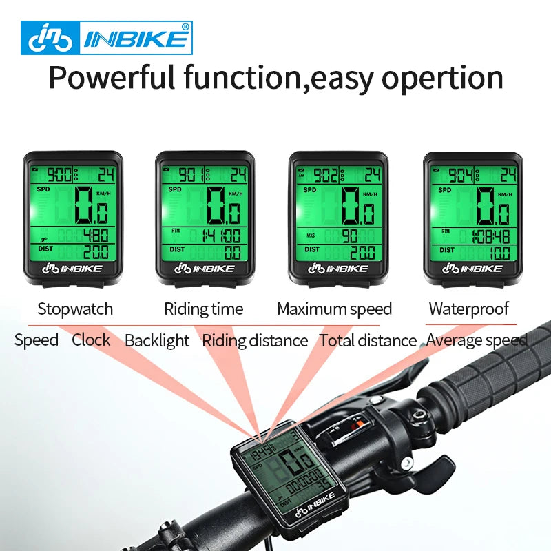 Wireless Waterproof Bicycle Computer - Cycling Speedometer and Odometer for MTB and Road Bikes