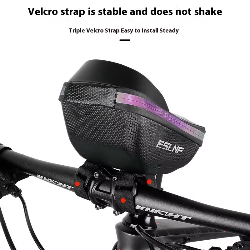 ESLNF Waterproof Hard Shell Handlebar Bag for Bicycles - Large Capacity with Touchscreen Compatibility