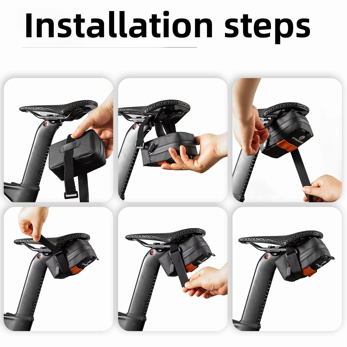 OFFBONDAGE Waterproof Bicycle Saddle Bag - Rear Seat Storage for MTB and Road Bikes