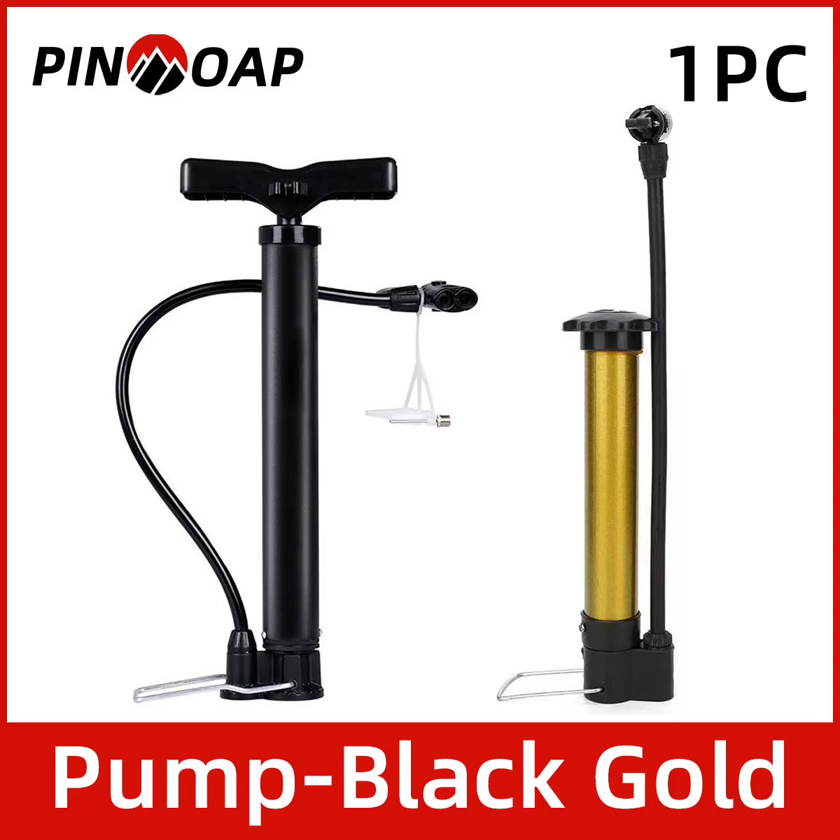 PINMOAP High-Pressure Bicycle Inflator and Multi-Functional Air Pump for Bicycles and Sports Balls