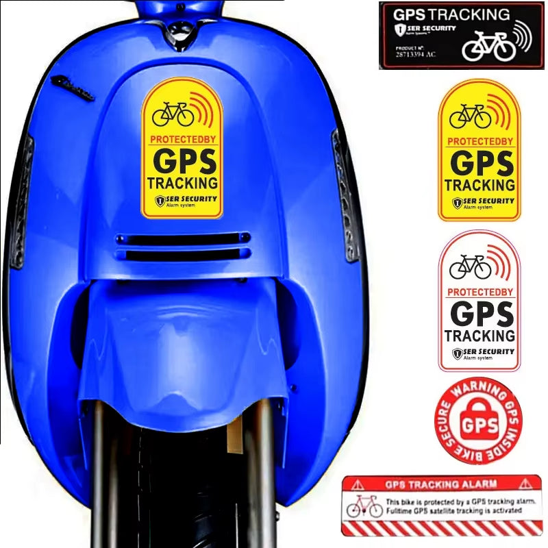 Reflective Anti-Theft GPS Tracking Alarm Stickers for Bicycles, Motorcycles, Scooters, and Cars