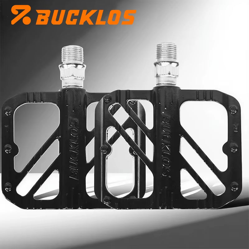 High-Strength Sealed Bearing Bicycle Pedals for Road and MTB, 9/16" Aluminum Alloy Flat Design