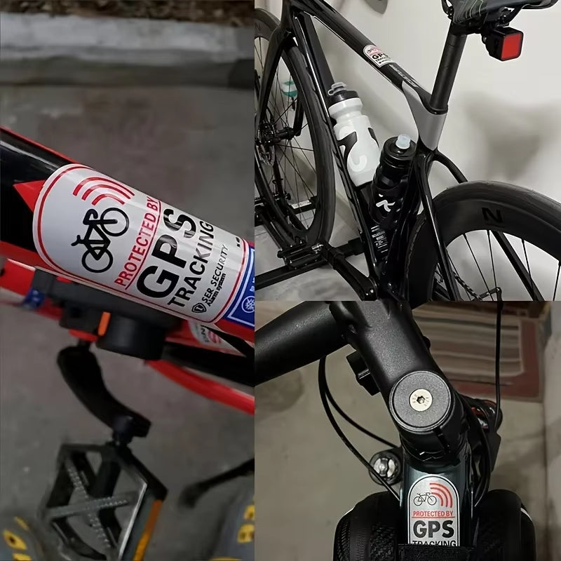 Reflective Anti-Theft GPS Tracking Alarm Stickers for Bicycles, Motorcycles, Scooters, and Cars