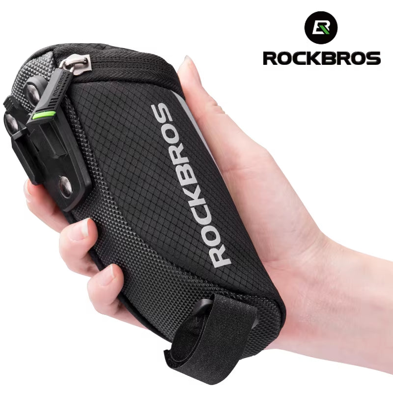 Portable Reflective Saddle Bag for MTB and Road Bikes - Nylon Tail Seatpost Bicycle Panniers and Accessories