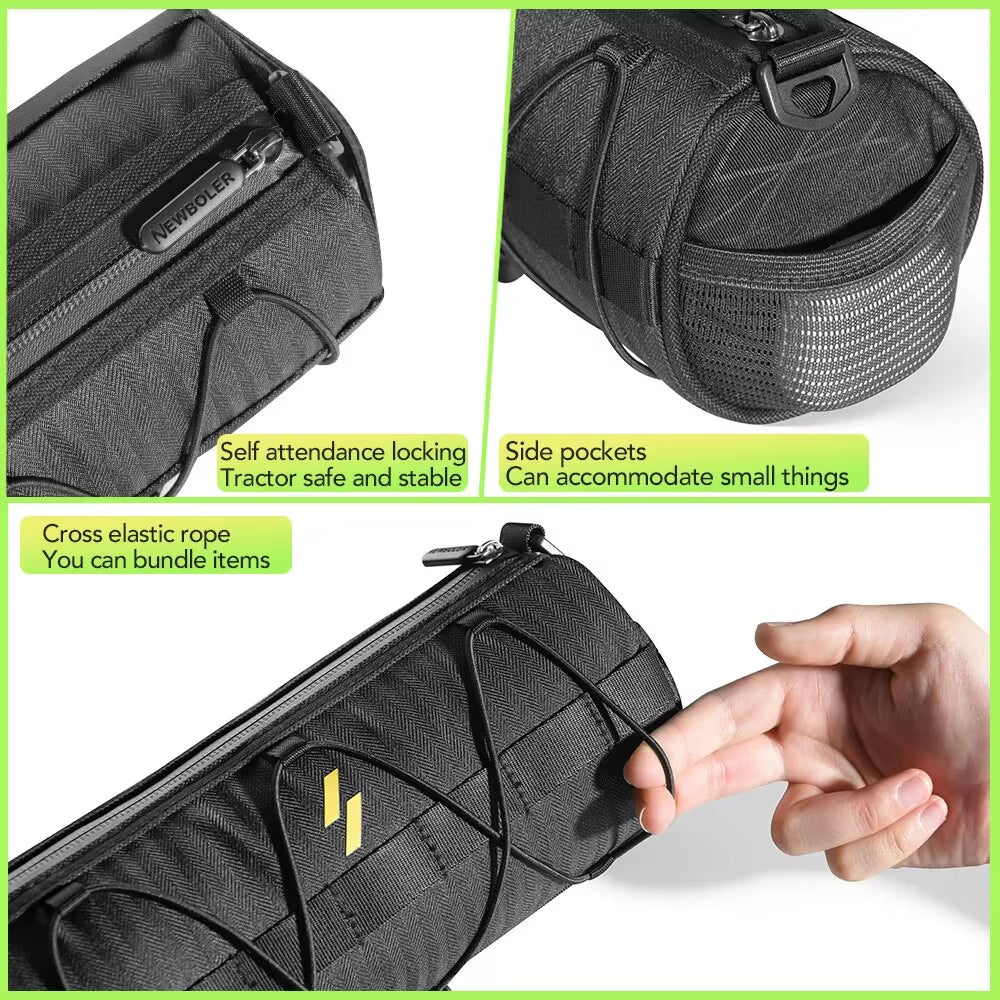 Multifunctional Handlebar Bag for Bicycles - Portable Frame Pannier and Shoulder Bag Accessory