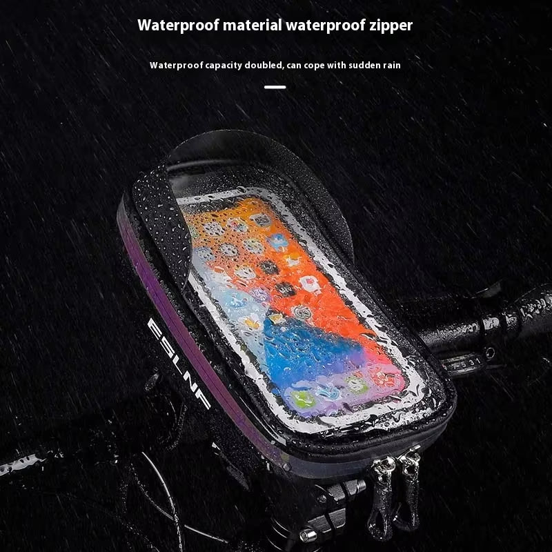 ESLNF Waterproof Hard Shell Handlebar Bag for Bicycles - Large Capacity with Touchscreen Compatibility