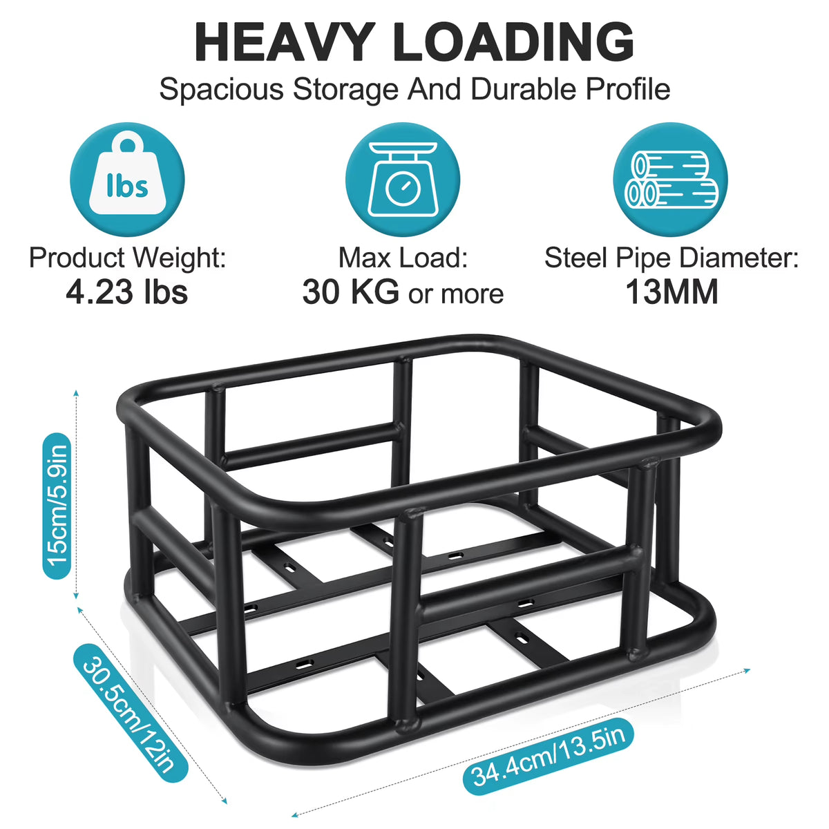 Large Capacity Rear Bicycle Cargo Rack Bag for E-Bikes and Outdoor Travel Shopping