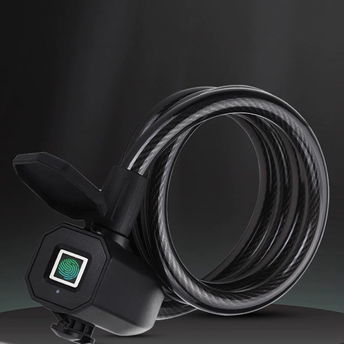 USB Rechargeable Heavy-Duty Anti-Theft Fingerprint Bicycle Lock with IP65 Waterproof Cable for Bicycle Accessories