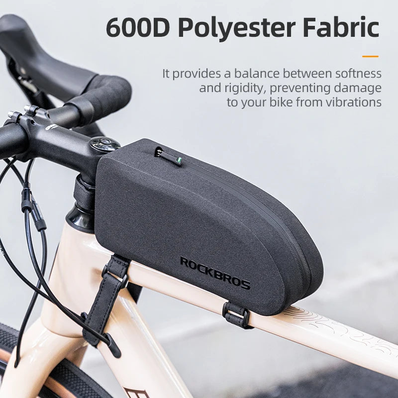 Large Capacity Waterproof Hard Shell Bicycle Frame Bag for MTB and Road Bikes