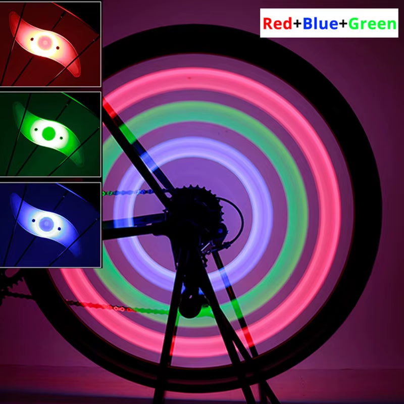 LED Bike Wheel Spoke Lights - 3 Mode Tire Flash Lamps for Enhanced Safety - Easy Installation MTB Bicycle Accessories