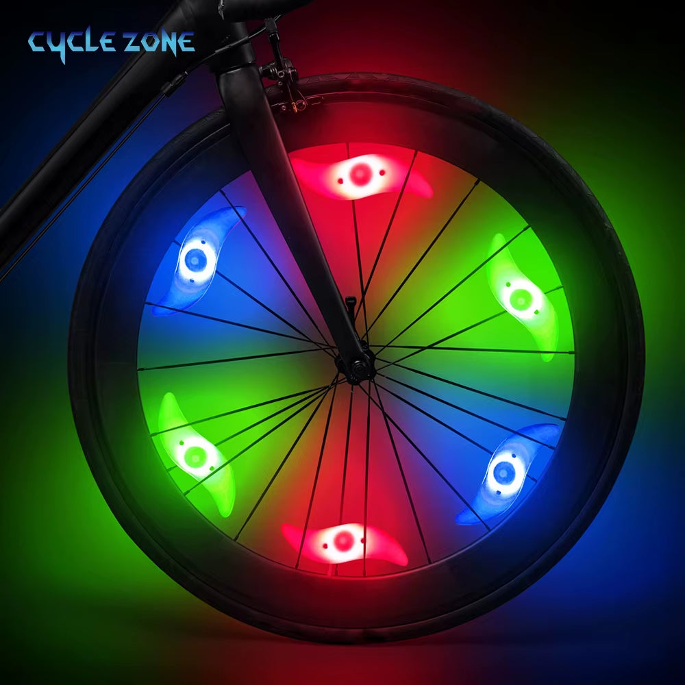 LED Bike Wheel Spoke Lights - 3 Mode Tire Flash Lamps for Enhanced Safety - Easy Installation MTB Bicycle Accessories