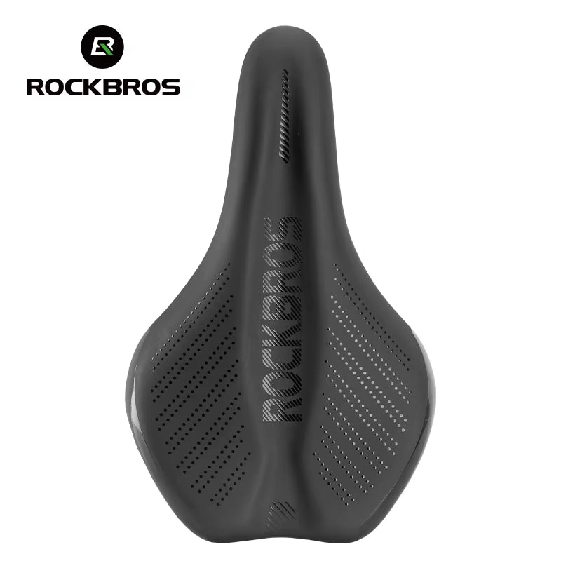 High-Performance Bicycle Saddle with Shock Absorption, Waterproof Leather, and High-Carbon Steel Frame for MTB and Road Bikes