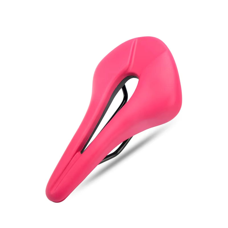 Breathable Hollow Design PU Leather Bicycle Saddle - Soft and Comfortable One-Piece Cushion for MTB and Road Bikes