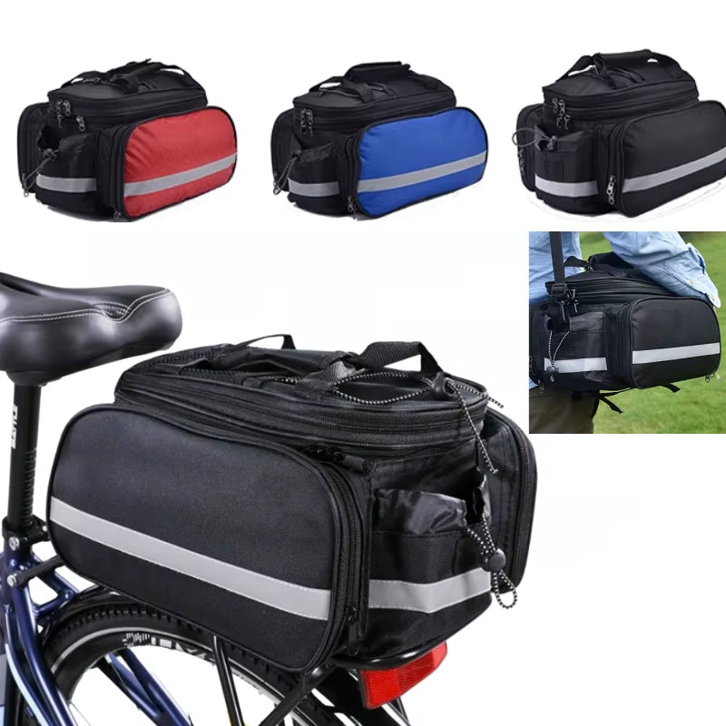 Large-Capacity 27L Waterproof Bicycle Rear Rack Bag for Outdoor Riding and Mountain Cycling