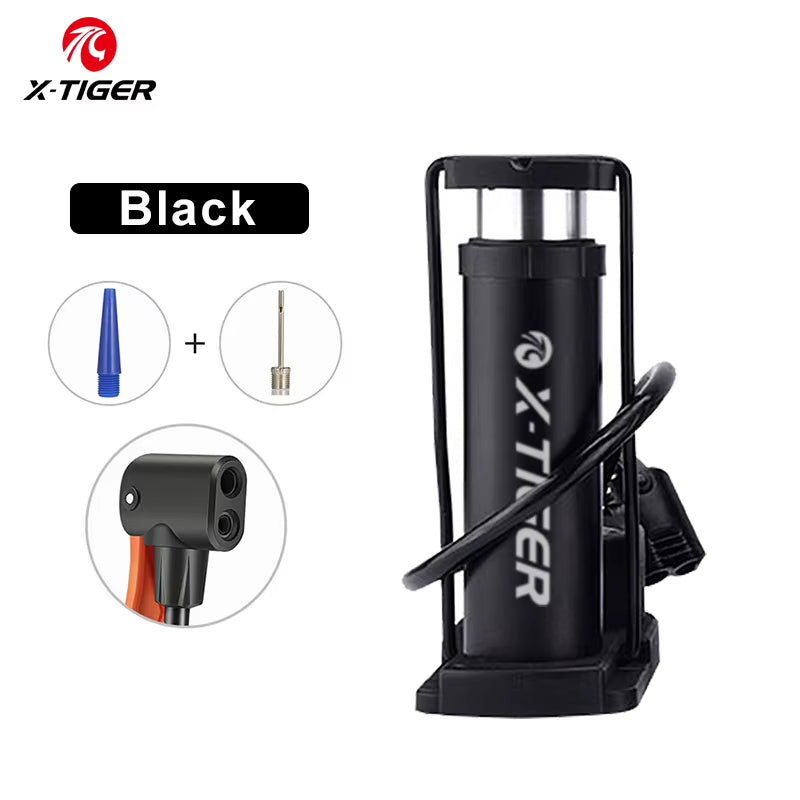 X-TIGER High-Pressure Portable Bicycle Foot Pump - Lightweight Aluminum Alloy Tire Inflator for Mountain Bike Accessories