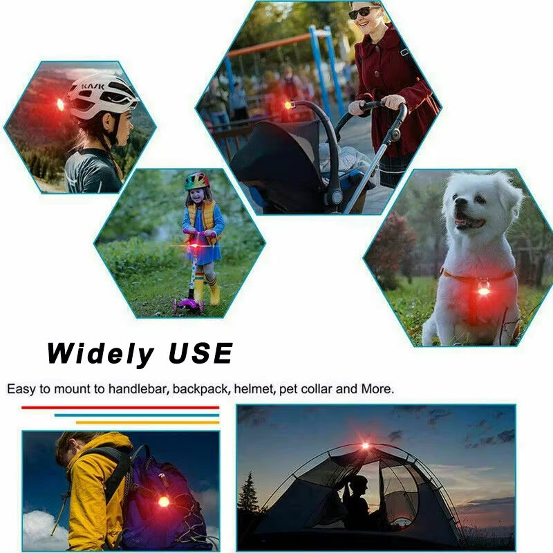 LED Bicycle Front and Rear Light Set - Waterproof USB Rechargeable Flashlights for Enhanced Cycling Safety