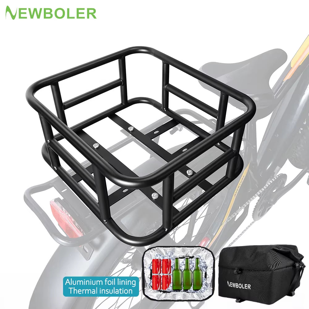 Large Capacity Rear Bicycle Cargo Rack Bag for E-Bikes and Outdoor Travel Shopping