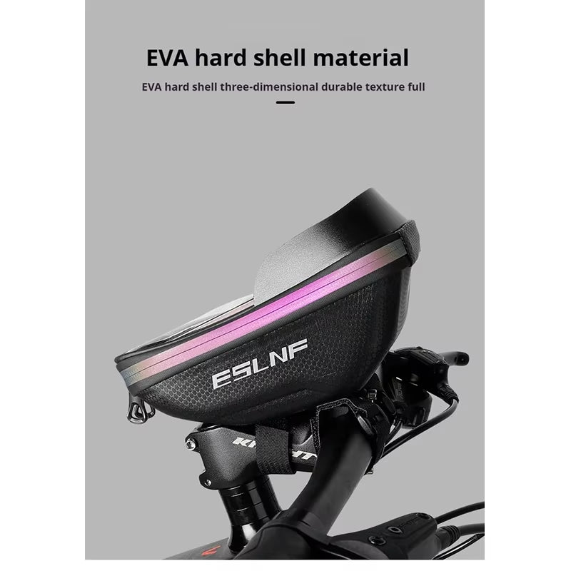 ESLNF Waterproof Hard Shell Handlebar Bag for Bicycles - Large Capacity with Touchscreen Compatibility