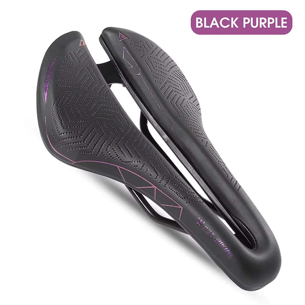 West Biking Hollow Design Breathable Bike Saddle - Soft PU Waterproof Cycling Seat and Accessories