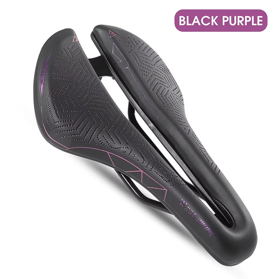 West Biking Hollow Design Breathable Bike Saddle - Soft PU Waterproof Cycling Seat and Accessories