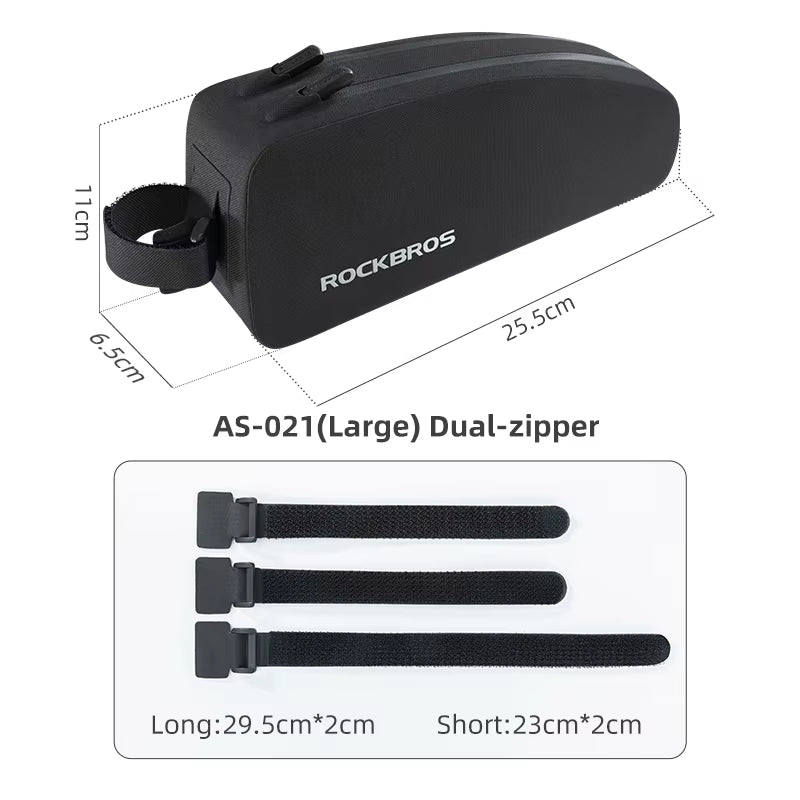 Large Capacity Waterproof Hard Shell Bicycle Frame Bag for MTB and Road Bikes