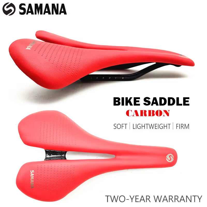 Carbon Saddle Road MTB Bicycle Saddle for Men - Trail Comfort Racing Seat, 270 x 168 mm
