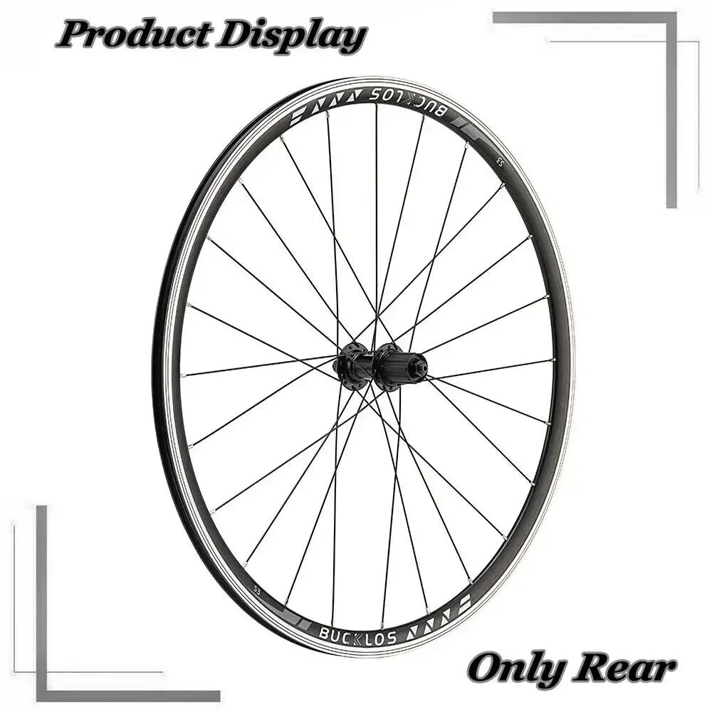 700C Aluminum Alloy Road Bike Wheelset with V-Brake, 9x100mm Front and 10x130mm Rear Compatibility