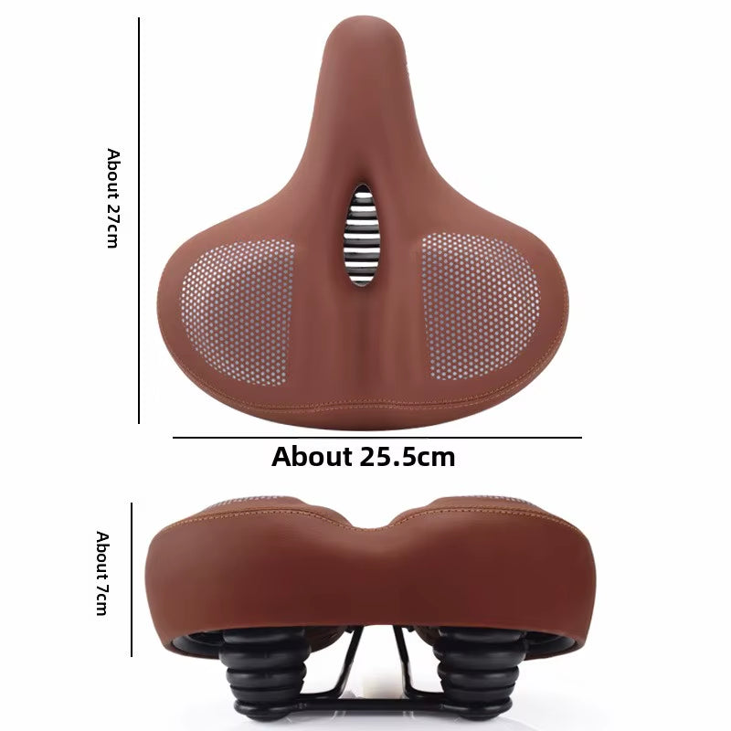 Oversized Extra Soft Padded Bicycle Seat Cushion for Men and Women - Comfortable Large Bike Saddle for Mountain Riding