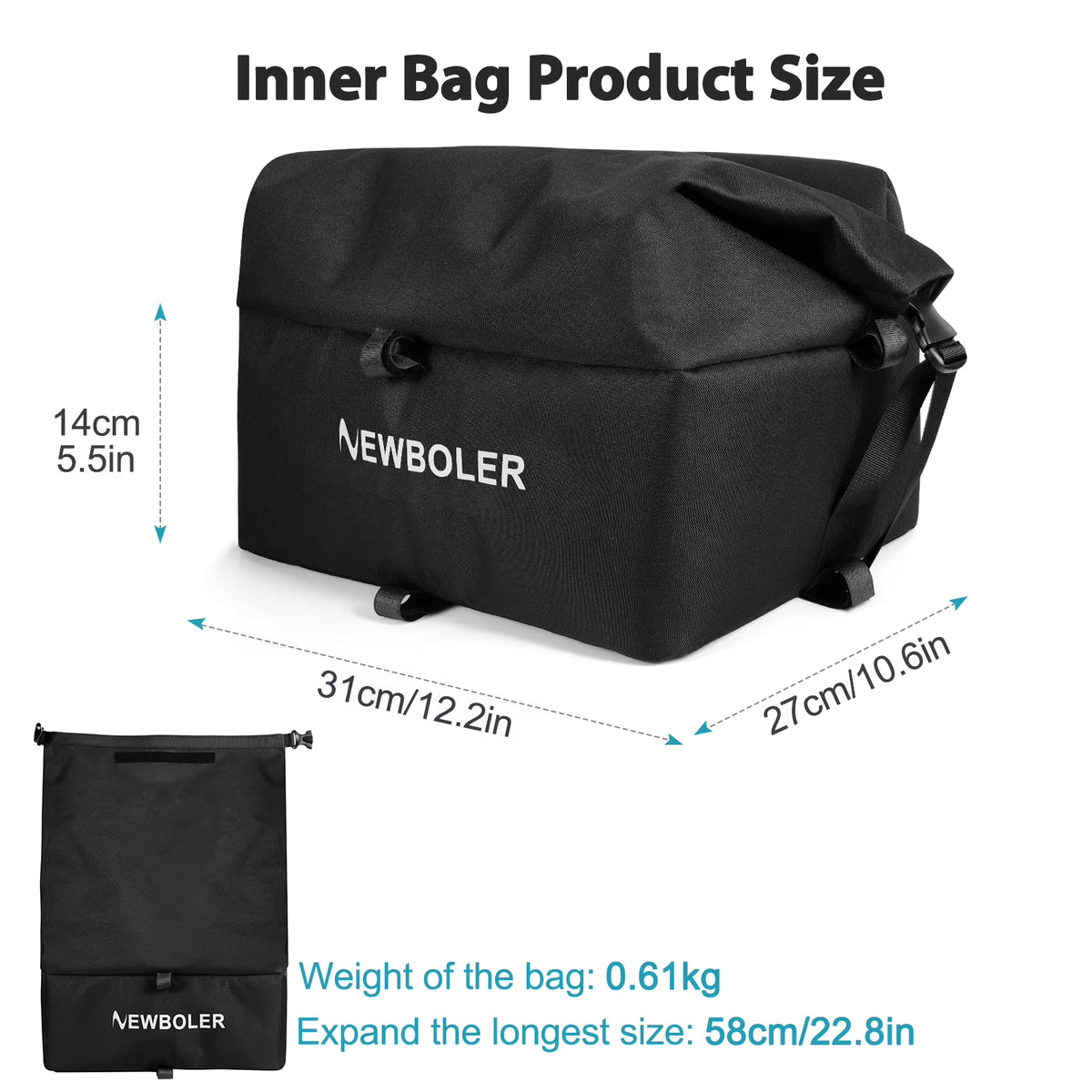 Large Capacity Rear Bicycle Cargo Rack Bag for E-Bikes and Outdoor Travel Shopping