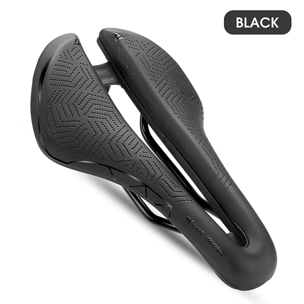 West Biking Hollow Design Breathable Bike Saddle - Soft PU Waterproof Cycling Seat and Accessories