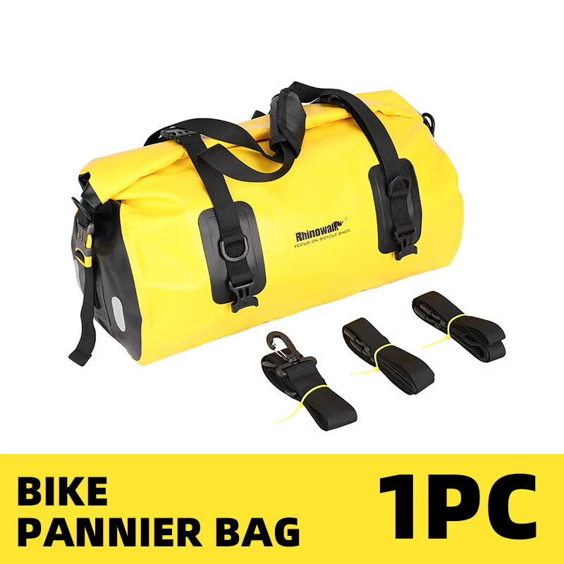 Waterproof Bicycle Side Pannier Bag - 20L/27L Quick Release for Rear Rack - Ideal for Bikepacking and Cycling - Single Unit Sale