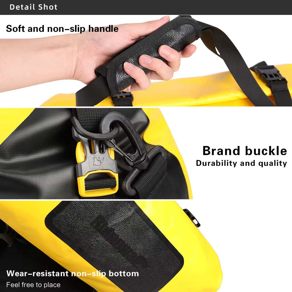 20L Waterproof Bicycle Pannier Bag - Versatile Rear Saddlebag and Shoulder Bag for Bikepacking and Gym Use