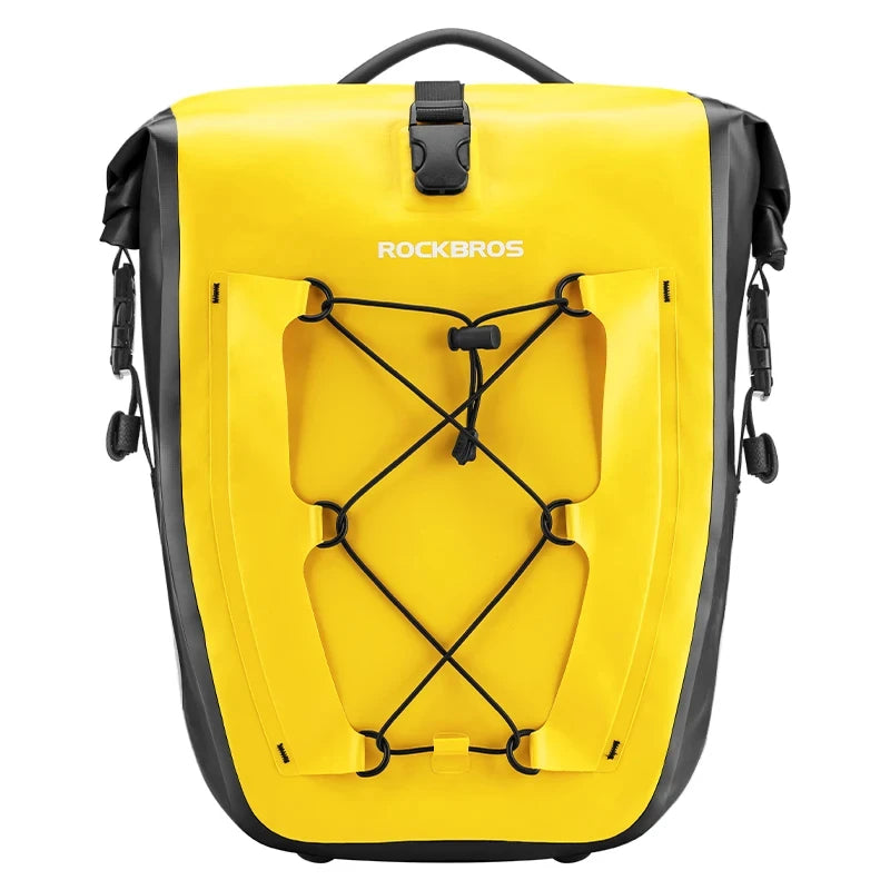 25L Waterproof Bicycle Rear Rack Bag - Travel Cycling Panniers for Tail Seat Storage