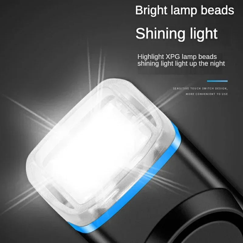2400mAh Bicycle Headlight and Horn - 2-in-1 USB Rechargeable Front Lamp for Road and MTB Cycling
