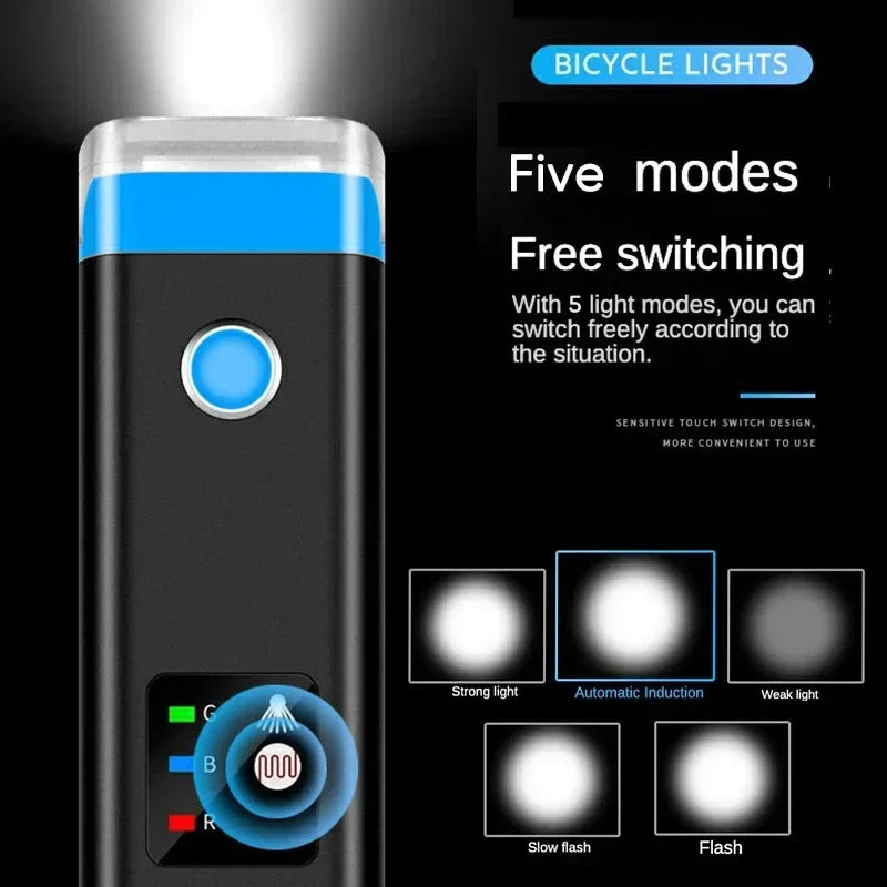 2400mAh Bicycle Headlight and Horn - 2-in-1 USB Rechargeable Front Lamp for Road and MTB Cycling