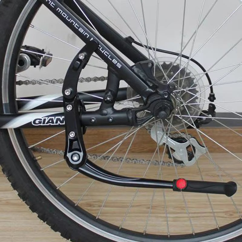 Adjustable Universal Bicycle Kickstand and Parking Rack for Road and Mountain Bikes