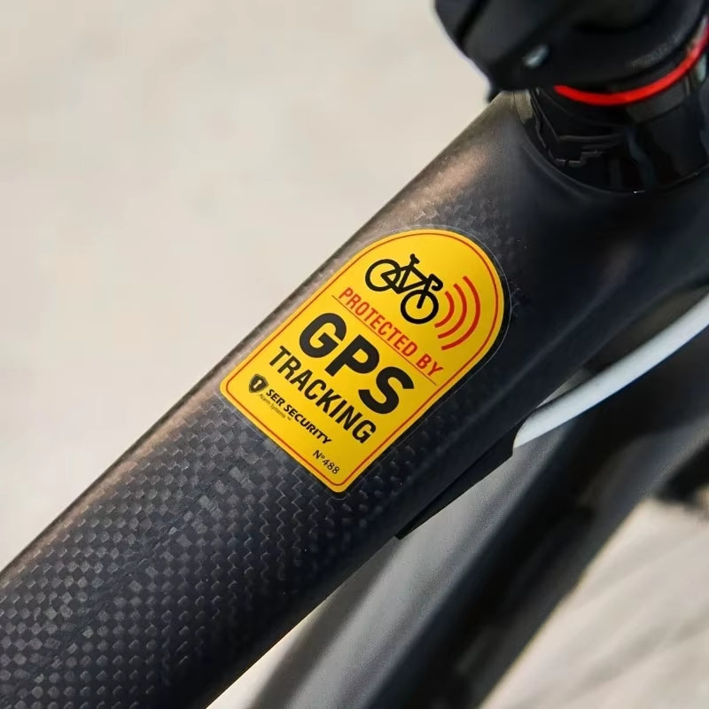 Reflective Anti-Theft GPS Tracking Alarm Stickers for Bicycles, Motorcycles, Scooters, and Cars